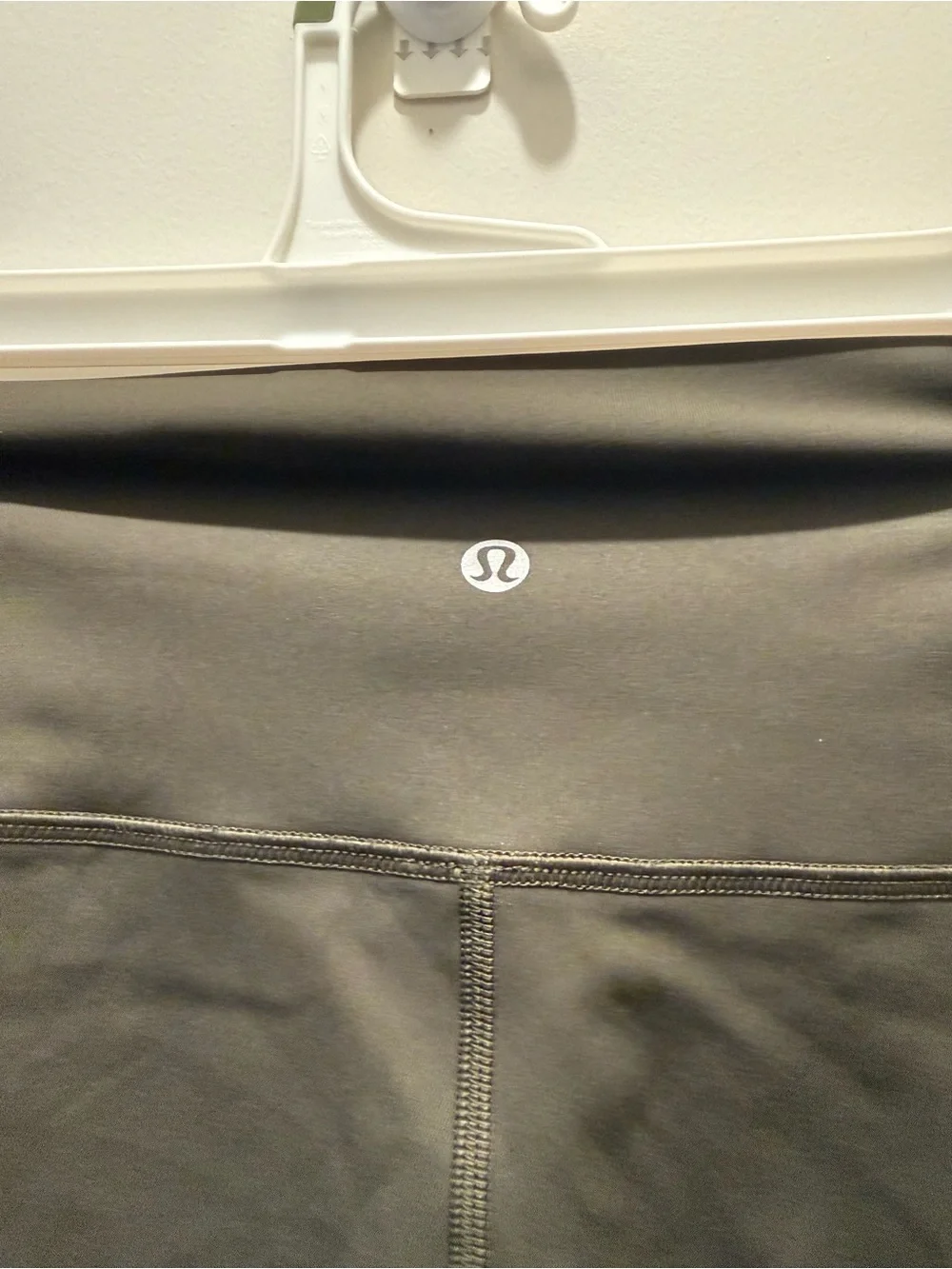 lululemon Wundertrain Olive Green Cropped Leggings